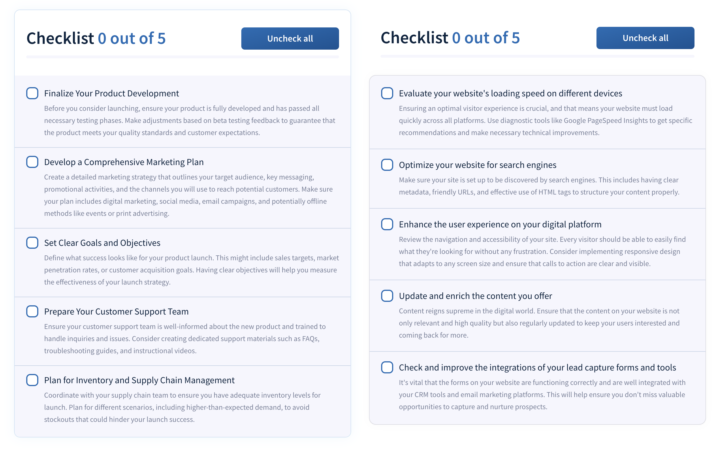 Checklist Module by Media Source